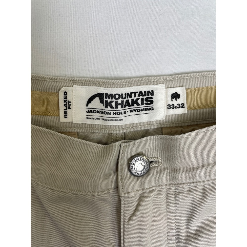Mountain Khakis Teton Twill Relaxed Fit Mens 33x32 Tan Cotton Chino Pants - Picture 6 of 11